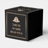 Ballotins Art Déco Grand Gatsby Merci Mariage Favor Box (Arrière)