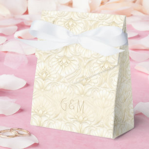 Ballotins Art Déco Ornemental - Ivoire   Luxe Mariage Sur Me