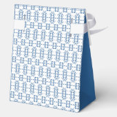 Ballotins Art décoratif blanc et bleu Géométrie déco (Verso)