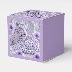 Ballotins Art majestueux royal violet léopard orné de bijoux