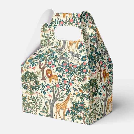 Ballotins art vintage, girafes zébrées, flamants, oiseaux, l (Verso)