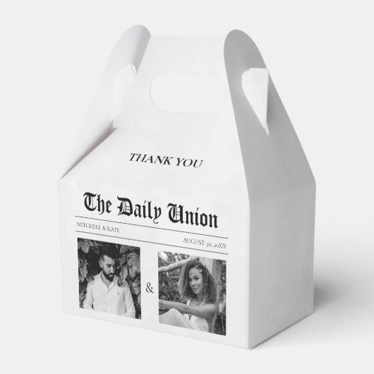 Ballotins Article de journal Mariage (Verso)