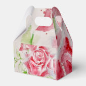 Ballotins Assiette de fête en papier à motif de fleurs de ro (Arrière)