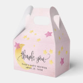 Ballotins Au-dessus de la lune, Baby shower rose étoiles de (Arrière)