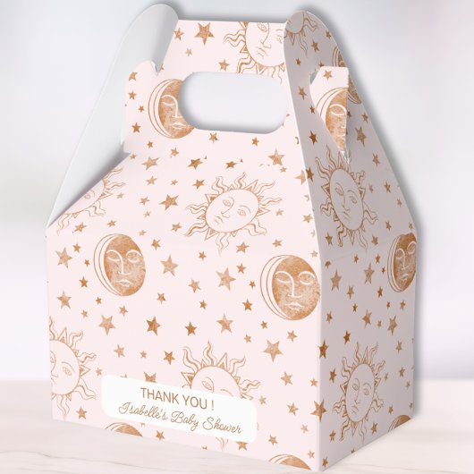 Ballotins Au-dessus du Baby shower céleste de la lune Boho