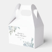 Ballotins AUSHA Dusty Blue Floral Boy Baby shower (Verso)