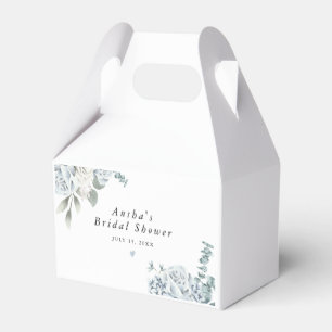 Ballotins AUSHA Dusty Blue Floral Garçon Baby Shower