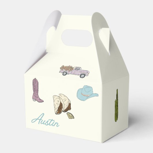 Ballotins Austin Wedding Favor Box (Verso)