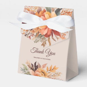 Ballotins Automne aquarelle Rustique Merci Floral Mariage