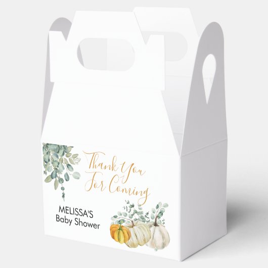 Ballotins Automne Rouille Orange Blanc Citrouille Vert Merci (Ouvert)