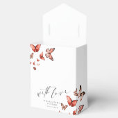 Ballotins Avec amour Papillon Fantaisie Rouge Merci (Ouvert)