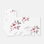 Ballotins Avec l'amour Whimsical Butterfly Merci rose (Déplié)