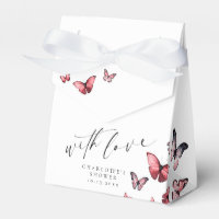 Avec l'amour Whimsical Butterfly Merci rose
