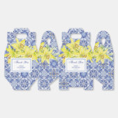 Ballotins Azulejo Bleu Portugais Jaune Merci Lily (Déplié)