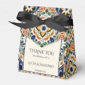 Ballotins Azulejo bleu Talavera vintage mariage mexicain (Verso)