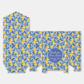Ballotins Azulejo Lemons Baby shower Feuille bleu (Déplié)