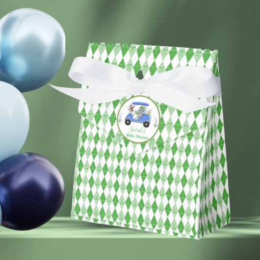 Ballotins Baby Boy Elephant & Monkey Golf Baby shower Retour