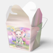 Ballotins Baby Elephant with Hydrangeas Baby Shower Favor (Ouvert)
