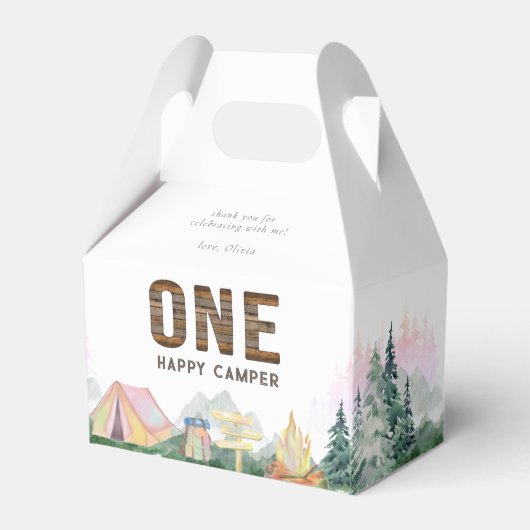 Ballotins Baby Girl One Happy Camper Anniversaire (Verso)