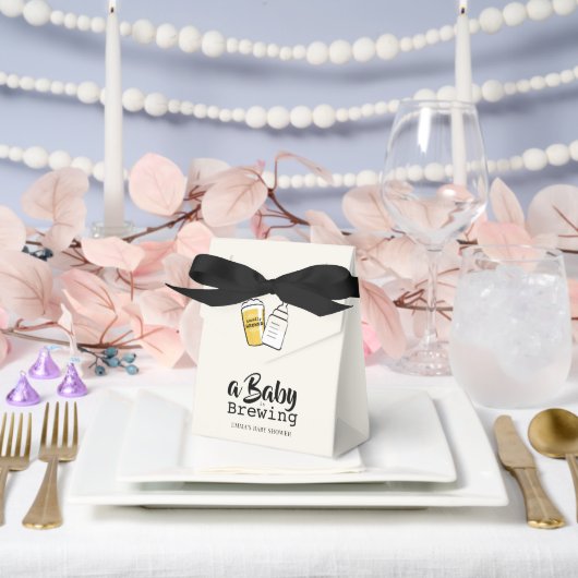 Ballotins Baby is Brewing Beer Baby Bottle Beige Baby Shower (Mariage)