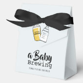 Ballotins Baby is Brewing Beer Baby Bottle Blue Baby Shower (Recto)