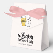 Ballotins Baby is Brewing Beer Baby Bottle Pink Baby Shower (Recto)