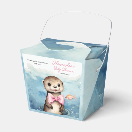 Ballotins Baby Otter Girl Baby shower (Verso)