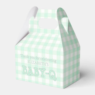 Ballotins Baby-Q Mint Green Gingham Baby Shower