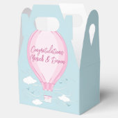 Ballotins Baby shower à ballon à air chaud rose (Ouvert)