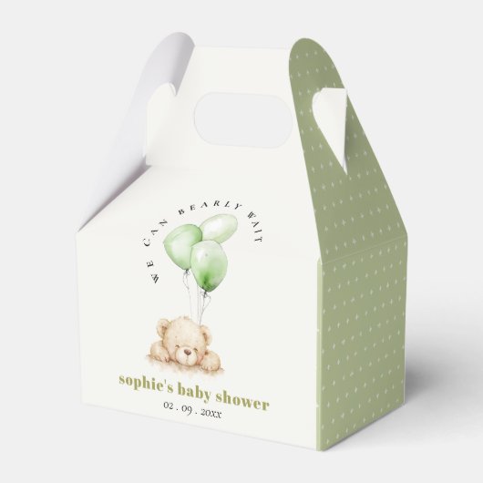 Ballotins Baby shower à ballon d'attente neutre vert (Arrière)