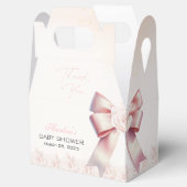 Ballotins Baby shower à fleurs de Bow rose (Ouvert)