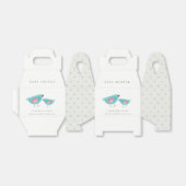 Ballotins Baby shower à oiseaux bleu arc-en-ciel à main mign (Déplié)