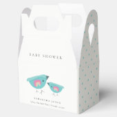 Ballotins Baby shower à oiseaux bleu arc-en-ciel à main mign (Ouvert)