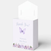 Ballotins Baby shower à papillon floral pourpre Merci (Ouvrir)