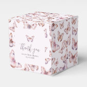 Ballotins Baby shower à papillon mou et rose (Verso)