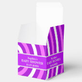 Ballotins Baby shower à rayures mignon Monogram (Ouvert)