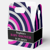 Ballotins Baby shower à rayures mignon Monogram (Ouvert)