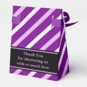 Ballotins Baby shower à rayures mignon Monogram (Arrière)