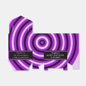 Ballotins Baby shower à rayures mignon Monogram (Déplié)