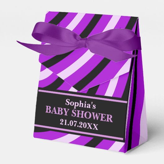 Ballotins Baby shower à rayures mignon Monogram (Verso)