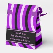 Ballotins Baby shower à rayures mignon Monogram (Arrière)