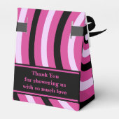 Ballotins Baby shower à rayures mignon Monogram (Arrière)