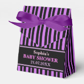Ballotins Baby shower à rayures mignon Monogram (Verso)