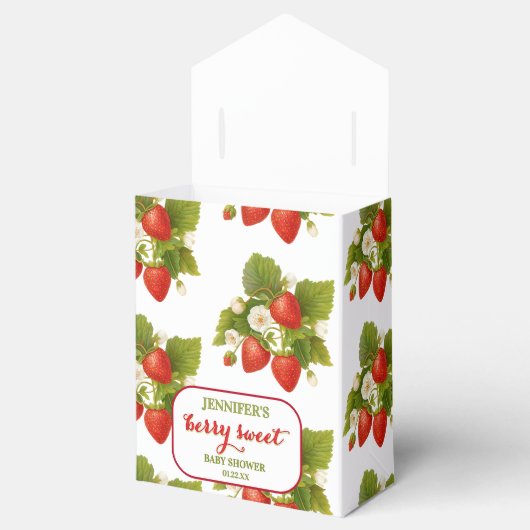 Ballotins Baby shower à thème Berry Sweet Strawberry (Ouvert)