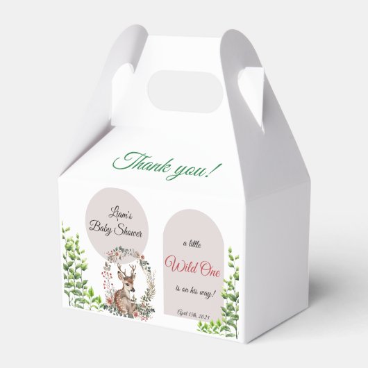 Ballotins Baby shower à thème en bois mignon (Verso)