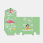 Ballotins Baby shower afro-américain mignon avec canard en c (Déplié)