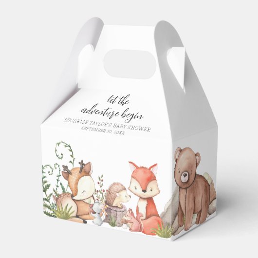 Ballotins Baby shower animal de bois doux (Verso)