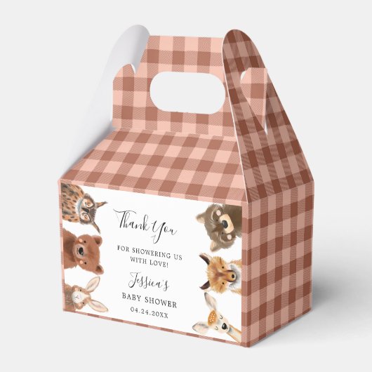 Ballotins Baby shower animal de bois mou (Verso)