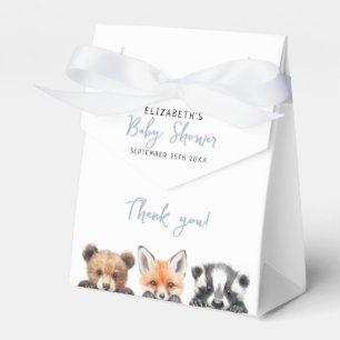 Ballotins Baby Shower Animaux de la Forêt Aquarelle Mignonne