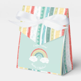 Ballotins Baby shower arc-en-ciel Boho